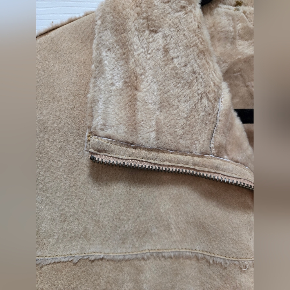 Winlit Women's Suede Jacket, Tan, Size L - Picture 12 of 14